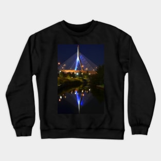 Lenny Zakim Bridge Reflection Boston MA Crewneck Sweatshirt